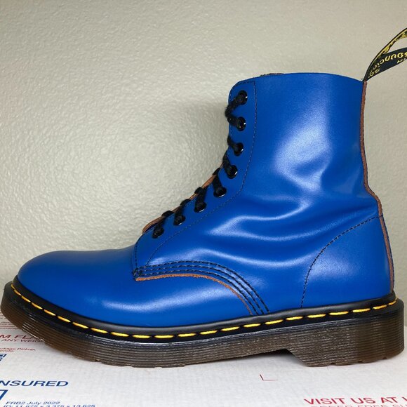 Dr. Martens Womens 8.5 boots Blue 8-eye royal 1460 archive pascal vintage smooth - Picture 5 of 15